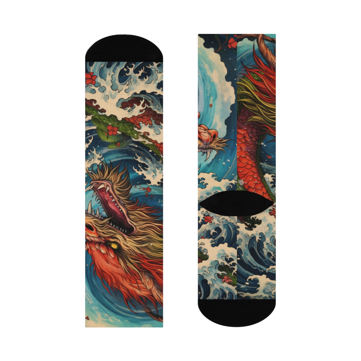 Water Dragon Cushioned Crew Socks - Image 4