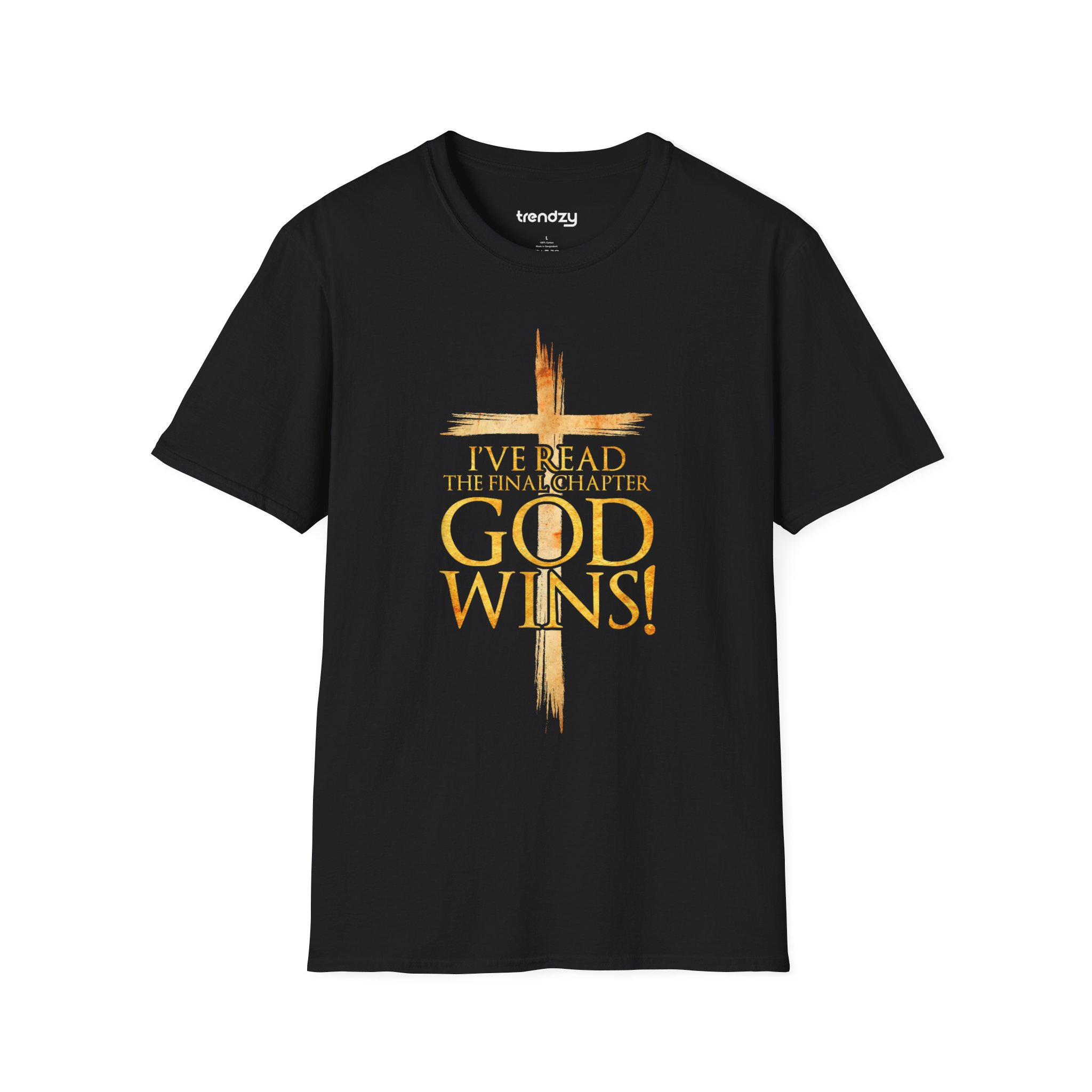 Unisex Softstyle T-Shirt with Inspirational Message – God Wins! Tee, Faith T-Shirt, Christian Apparel, Religious Gift, Hope Shirt