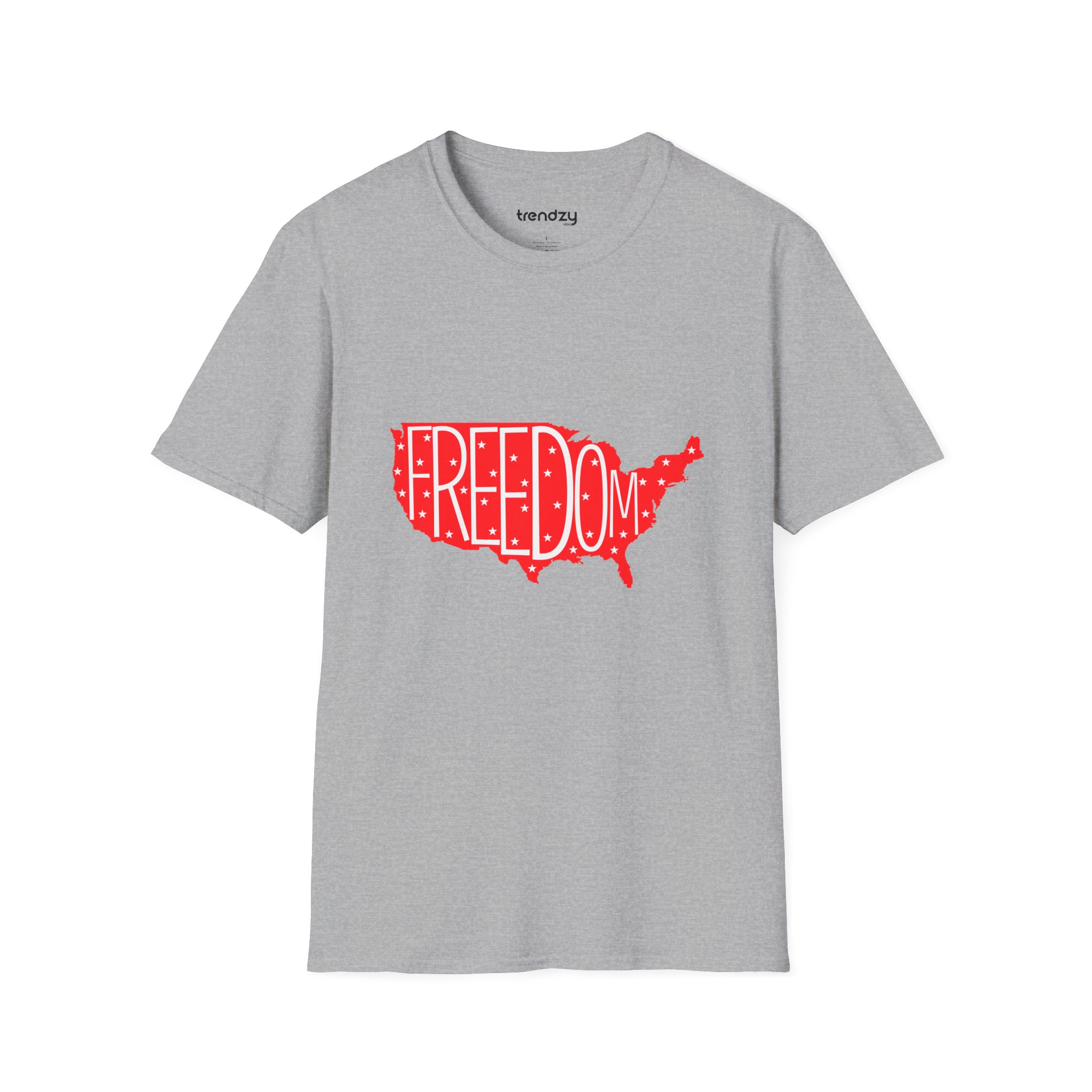 Freedom USA Unisex Softstyle T-Shirt - Casual Tee for Independence Day, Patriotic Gift, Relaxed Fit, Stylish Everyday Wear - Image 16