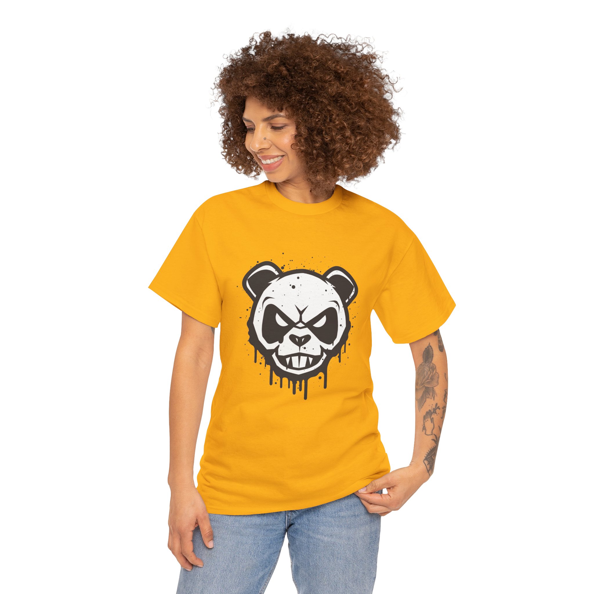 Angry Panda Unisex Heavy Cotton Tee - Image 19