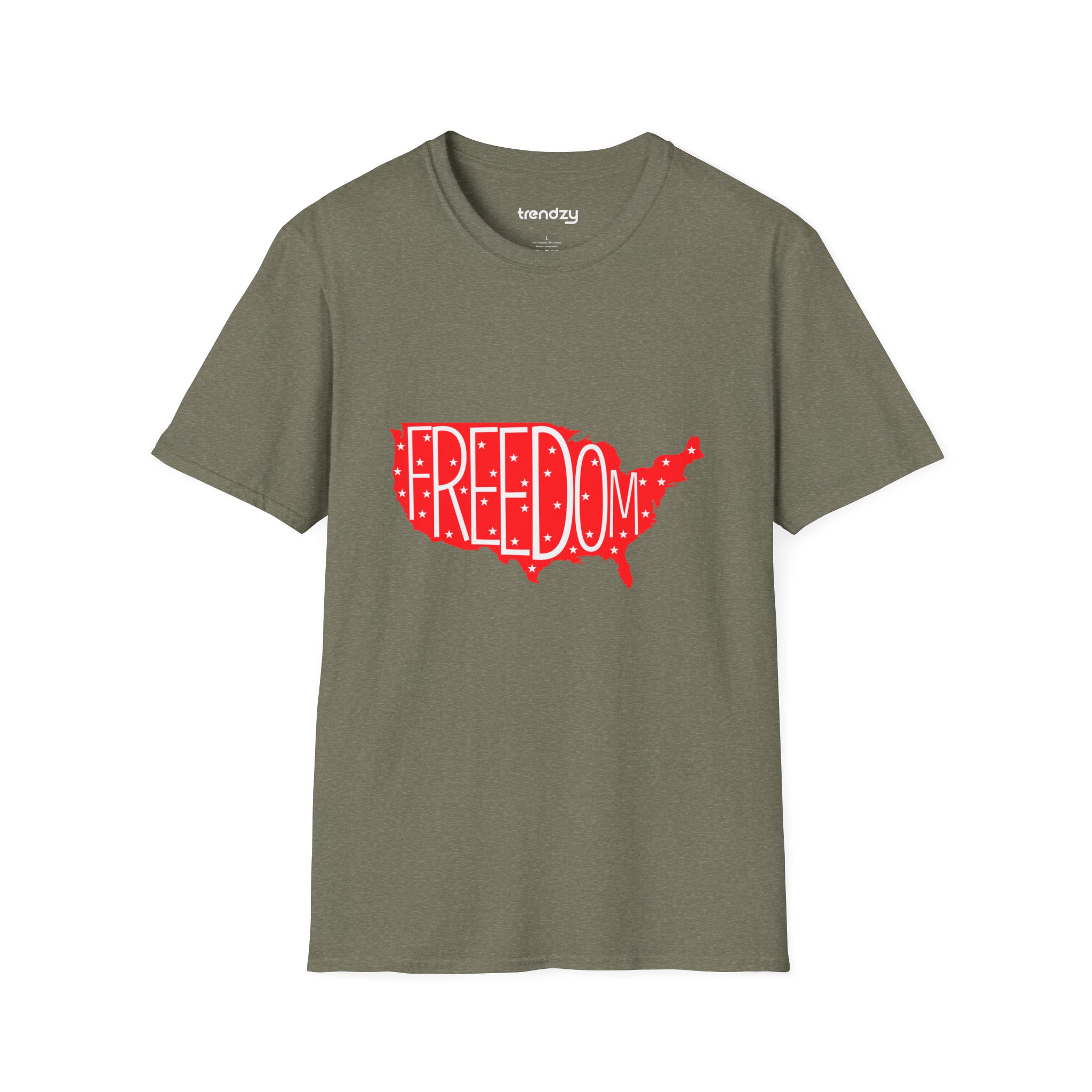 Freedom USA Unisex Softstyle T-Shirt - Casual Tee for Independence Day, Patriotic Gift, Relaxed Fit, Stylish Everyday Wear - Image 26