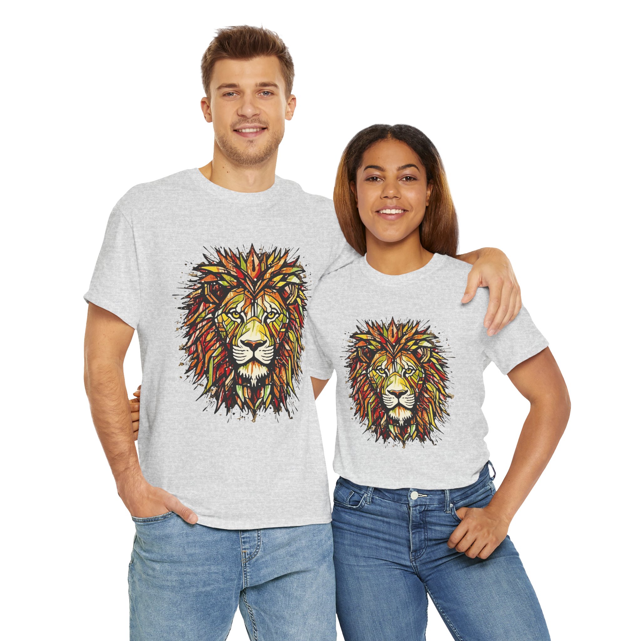 Lion Unisex Heavy Cotton Tee - Image 12