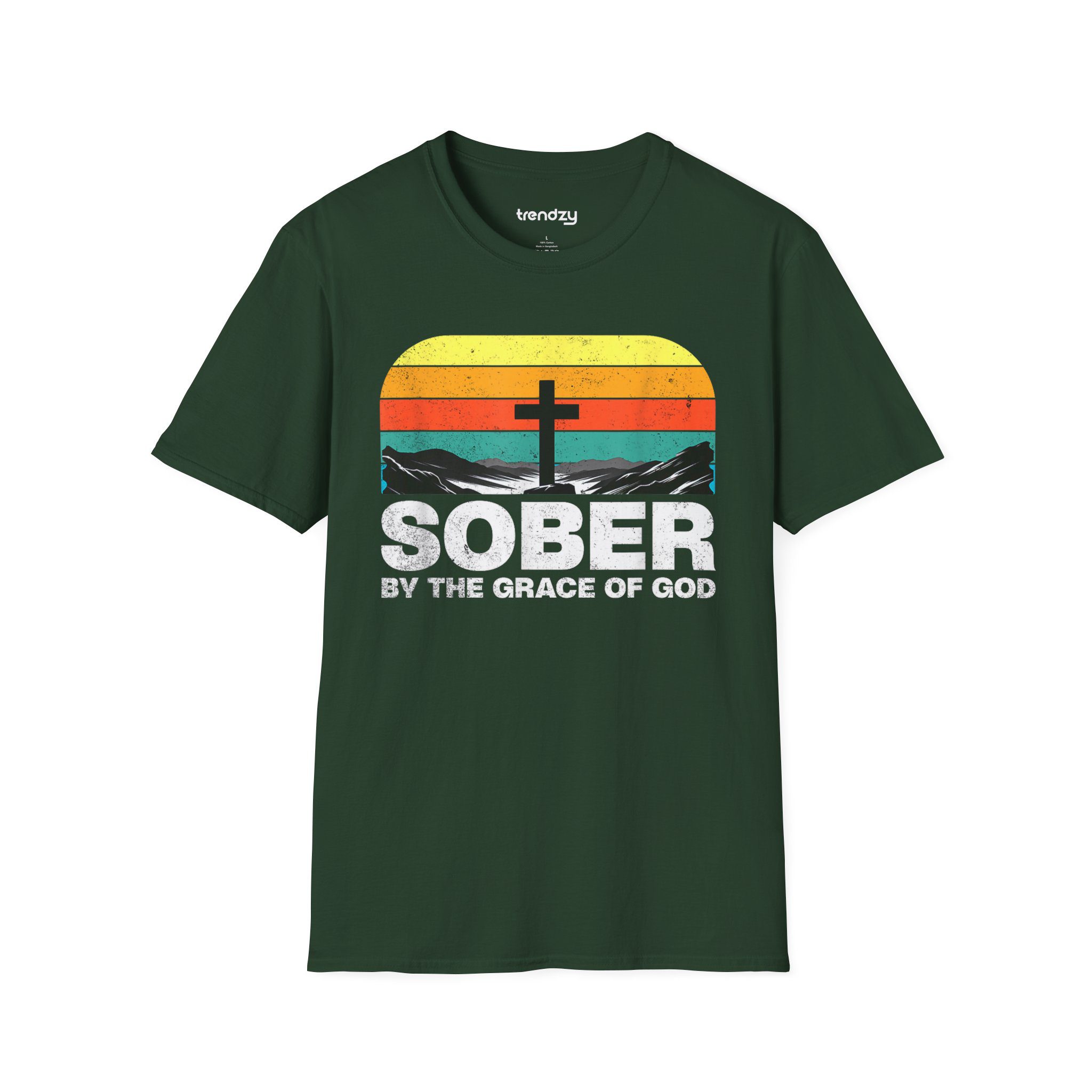 Sober by the Grace of God T-Shirt, Unisex Shirt, Faith Apparel, Recovery Support Tee, Inspirational Gift, Christian Clothing - Image 2
