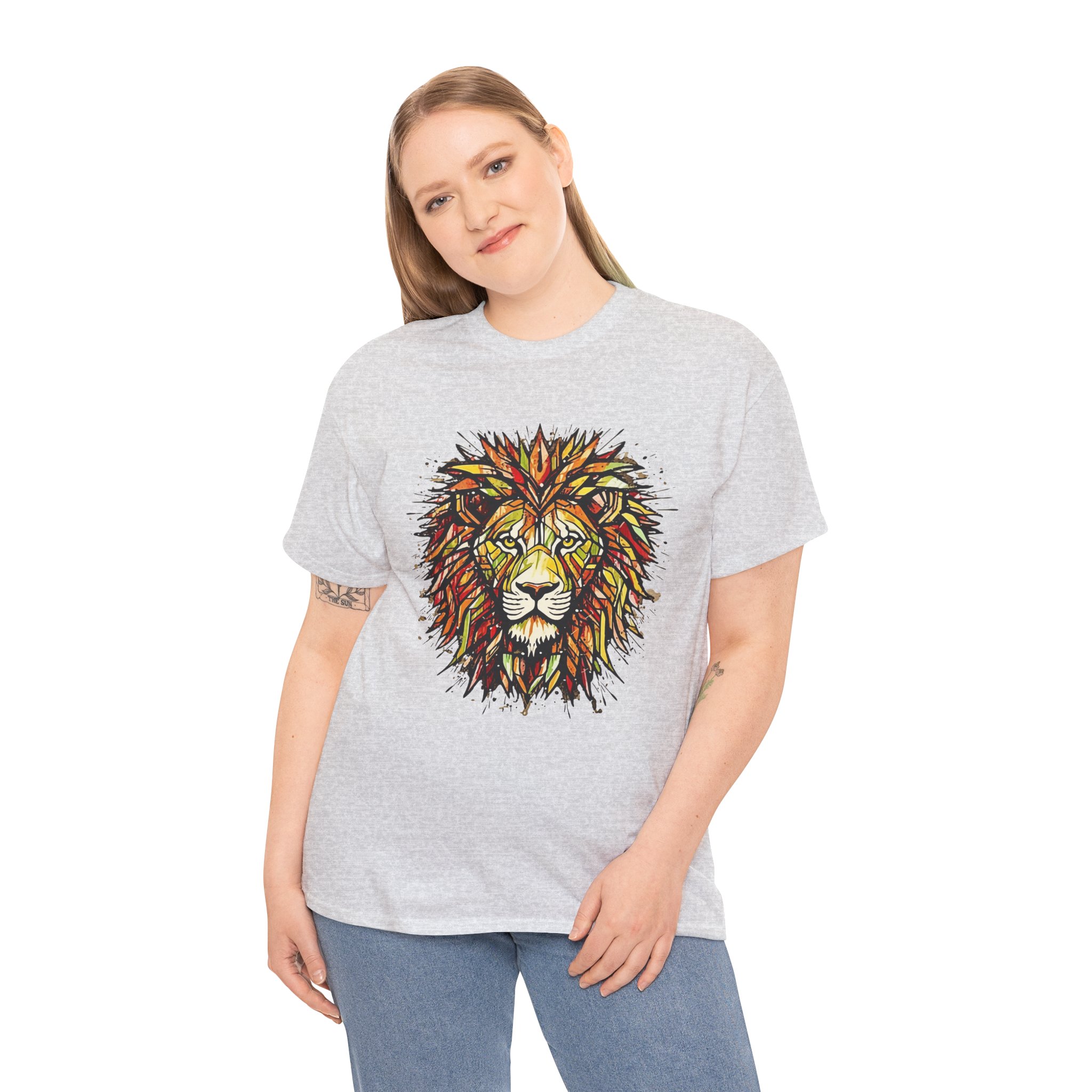 Lion Unisex Heavy Cotton Tee - Image 10