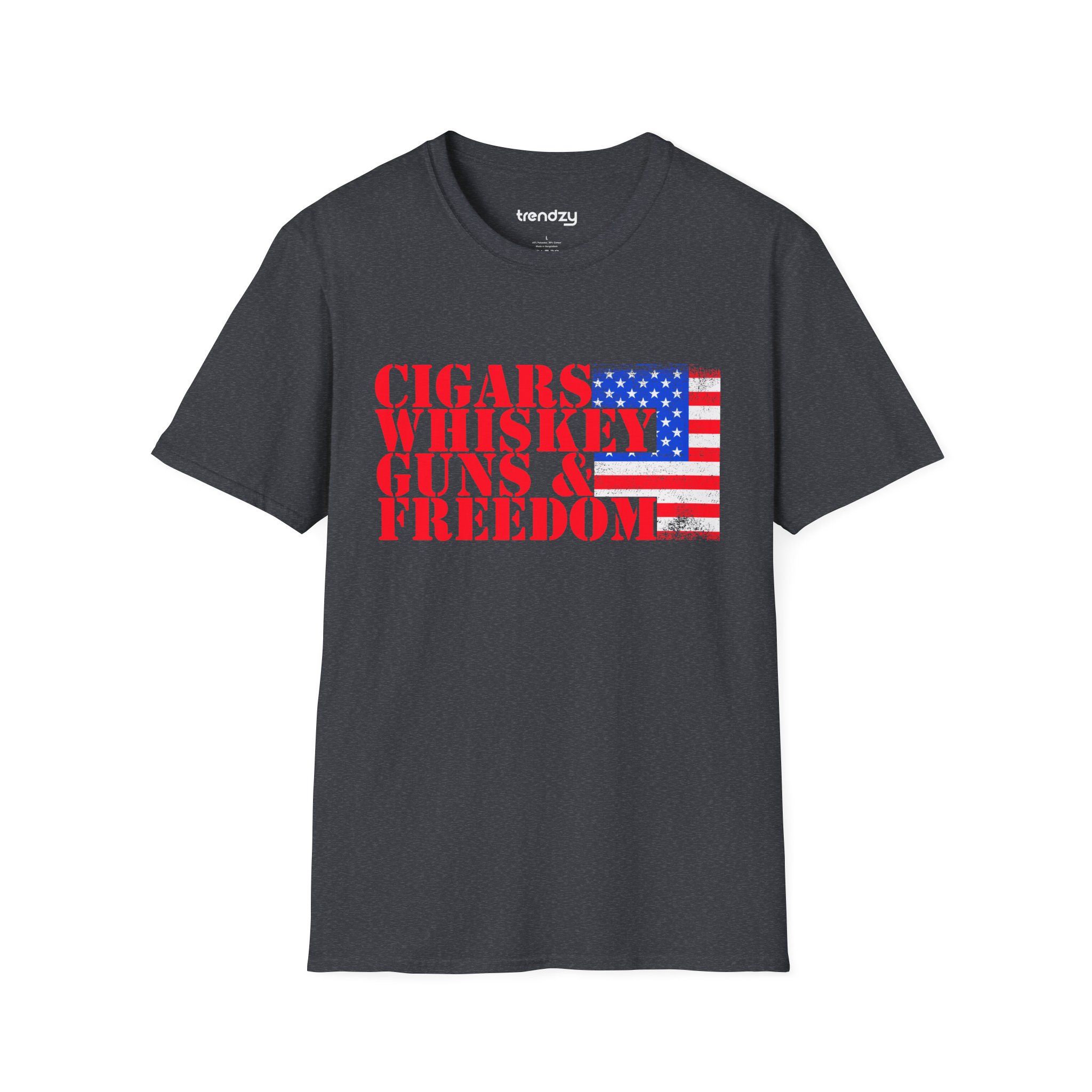 Cigars, Whiskey, Guns & Freedom Tee | Unisex Softstyle T-Shirt for Libertarians, Independence Day, Casual Wear, Gifts, Everyday Style - Image 11