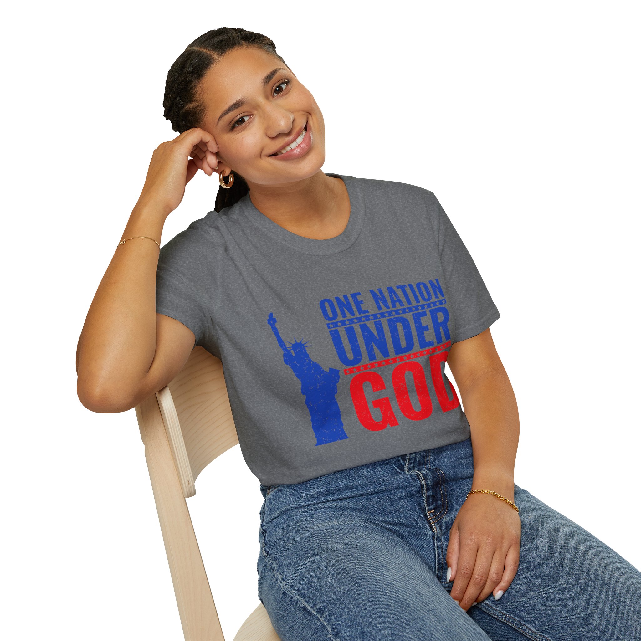 Patriotic Unisex T-Shirt | One Nation Under God, Freedom Apparel, Independence Day Gift, American Pride Tee, Vintage Graphic Shirt - Image 16