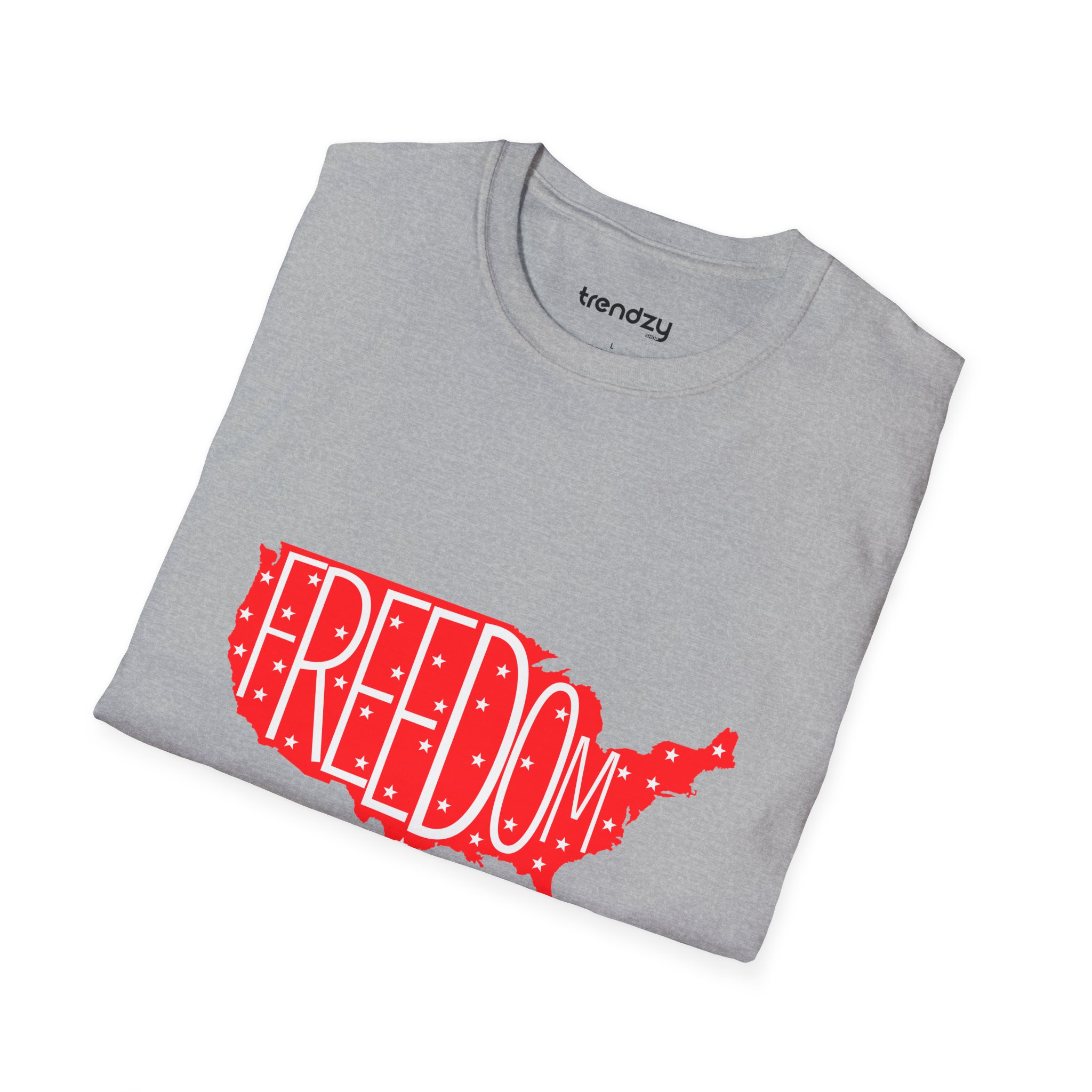 Freedom USA Unisex Softstyle T-Shirt - Casual Tee for Independence Day, Patriotic Gift, Relaxed Fit, Stylish Everyday Wear - Image 17