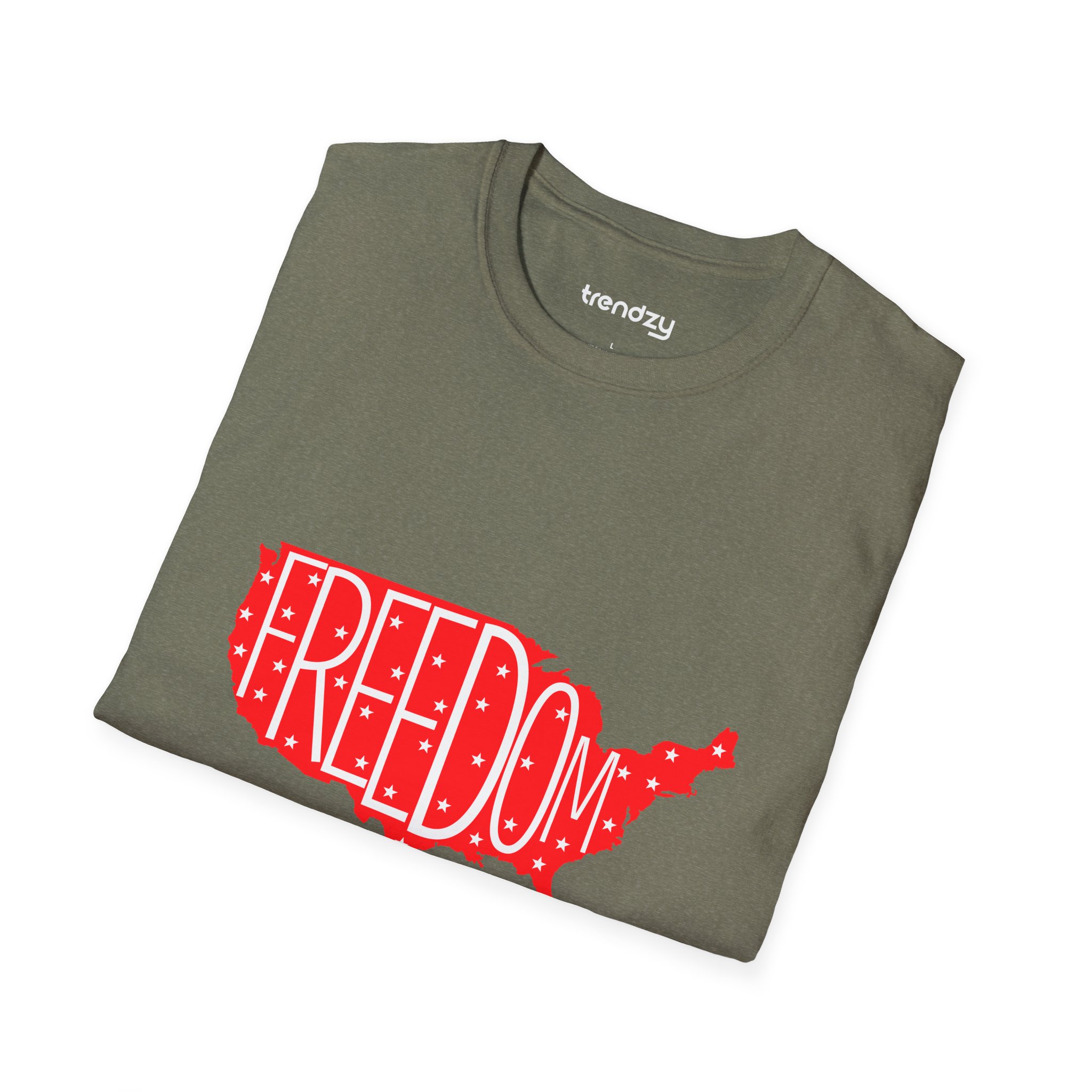 Freedom USA Unisex Softstyle T-Shirt - Casual Tee for Independence Day, Patriotic Gift, Relaxed Fit, Stylish Everyday Wear - Image 27
