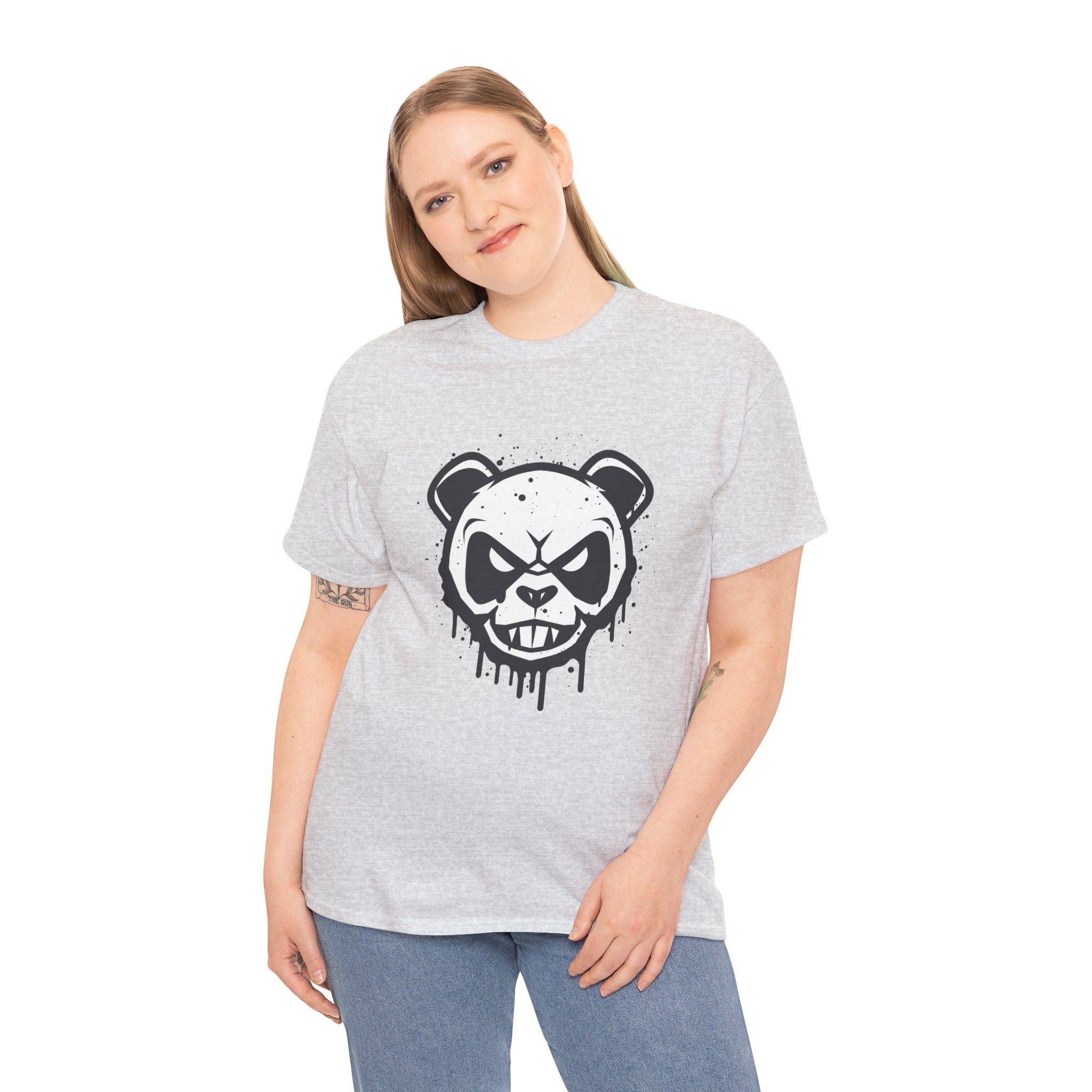Angry Panda Unisex Heavy Cotton Tee - Image 8