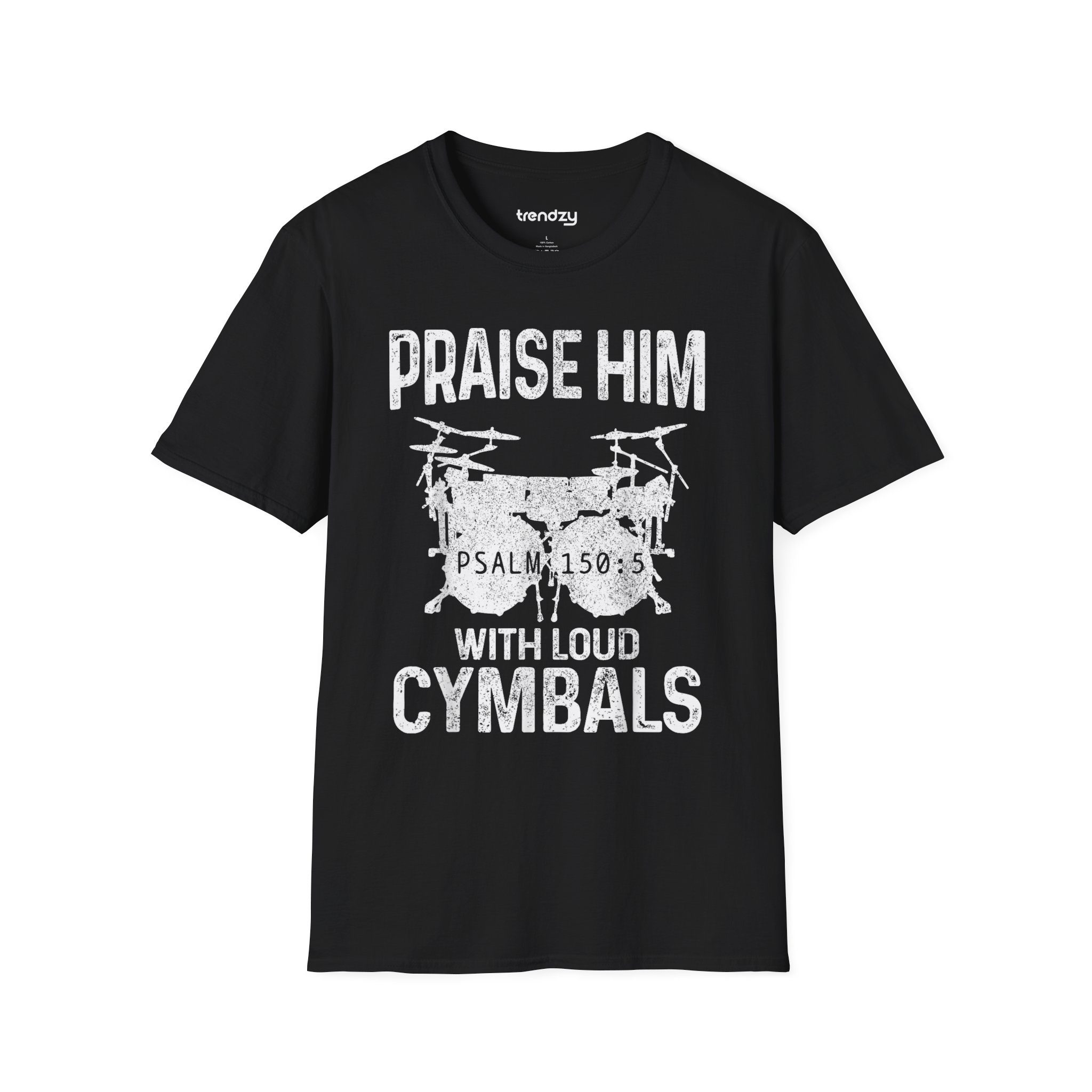 Praise Him Drummer T-Shirt, Unisex Music Shirt, Christian Apparel, Gift for Musicians, Drum Lover Tee, Bible Verse Shirt - Image 2