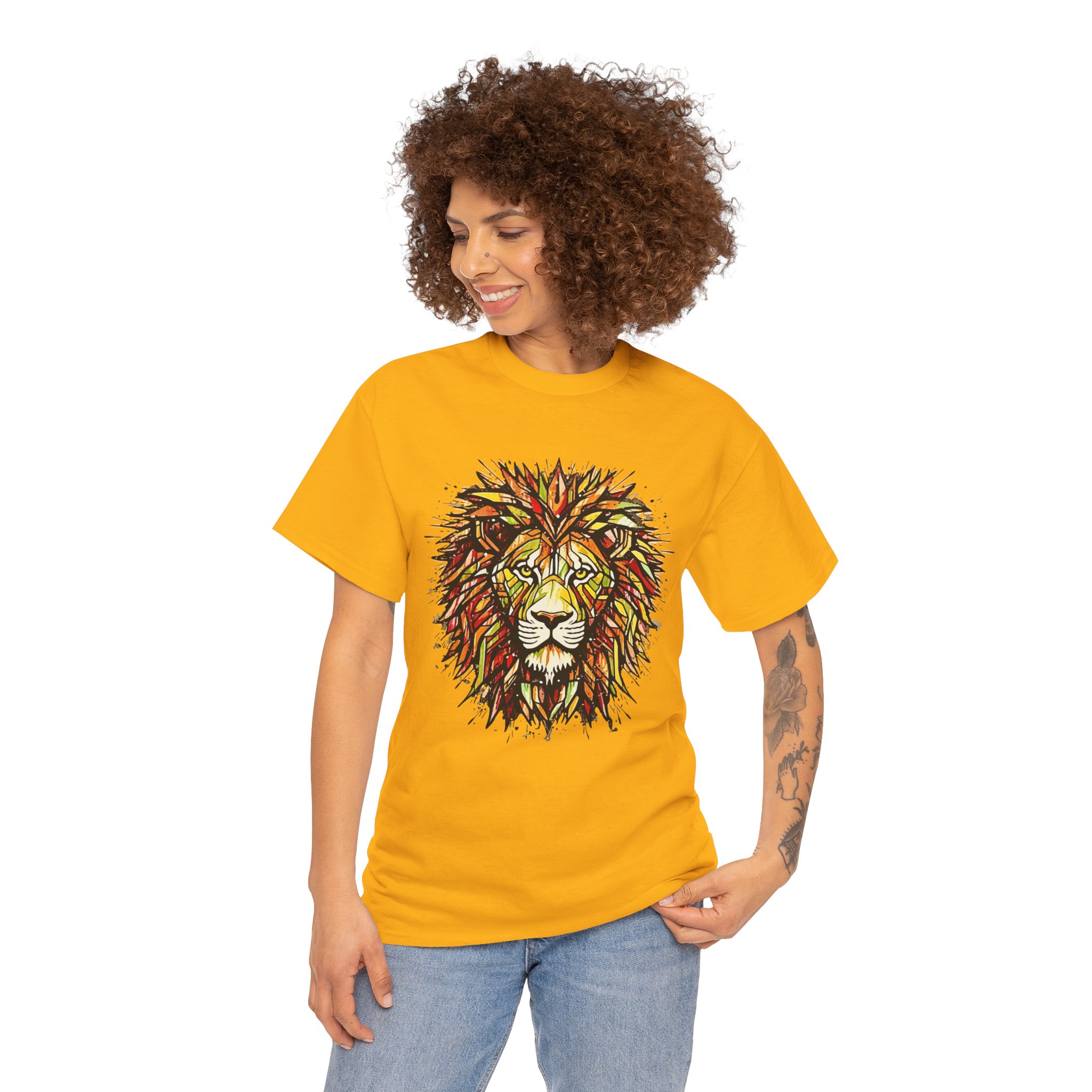 Lion Unisex Heavy Cotton Tee - Image 33