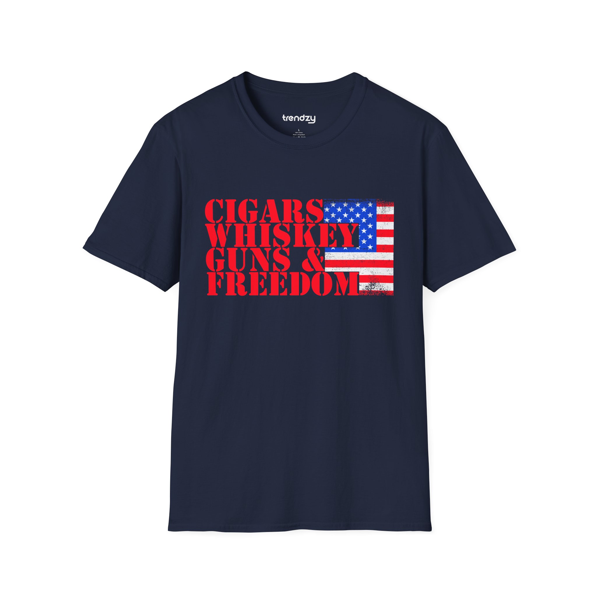 Cigars, Whiskey, Guns & Freedom Tee | Unisex Softstyle T-Shirt for Libertarians, Independence Day, Casual Wear, Gifts, Everyday Style - Image 16