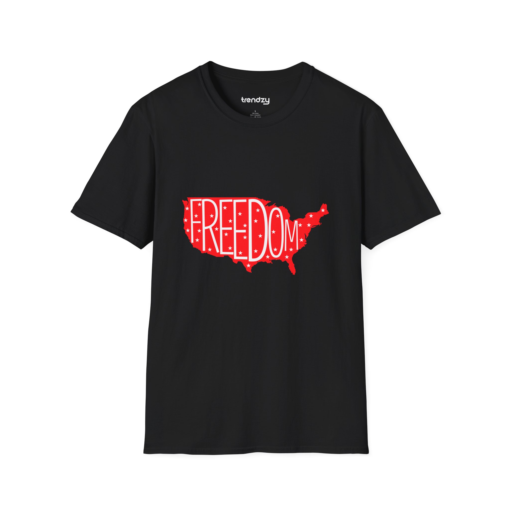 Freedom USA Unisex Softstyle T-Shirt - Casual Tee for Independence Day, Patriotic Gift, Relaxed Fit, Stylish Everyday Wear - Image 11