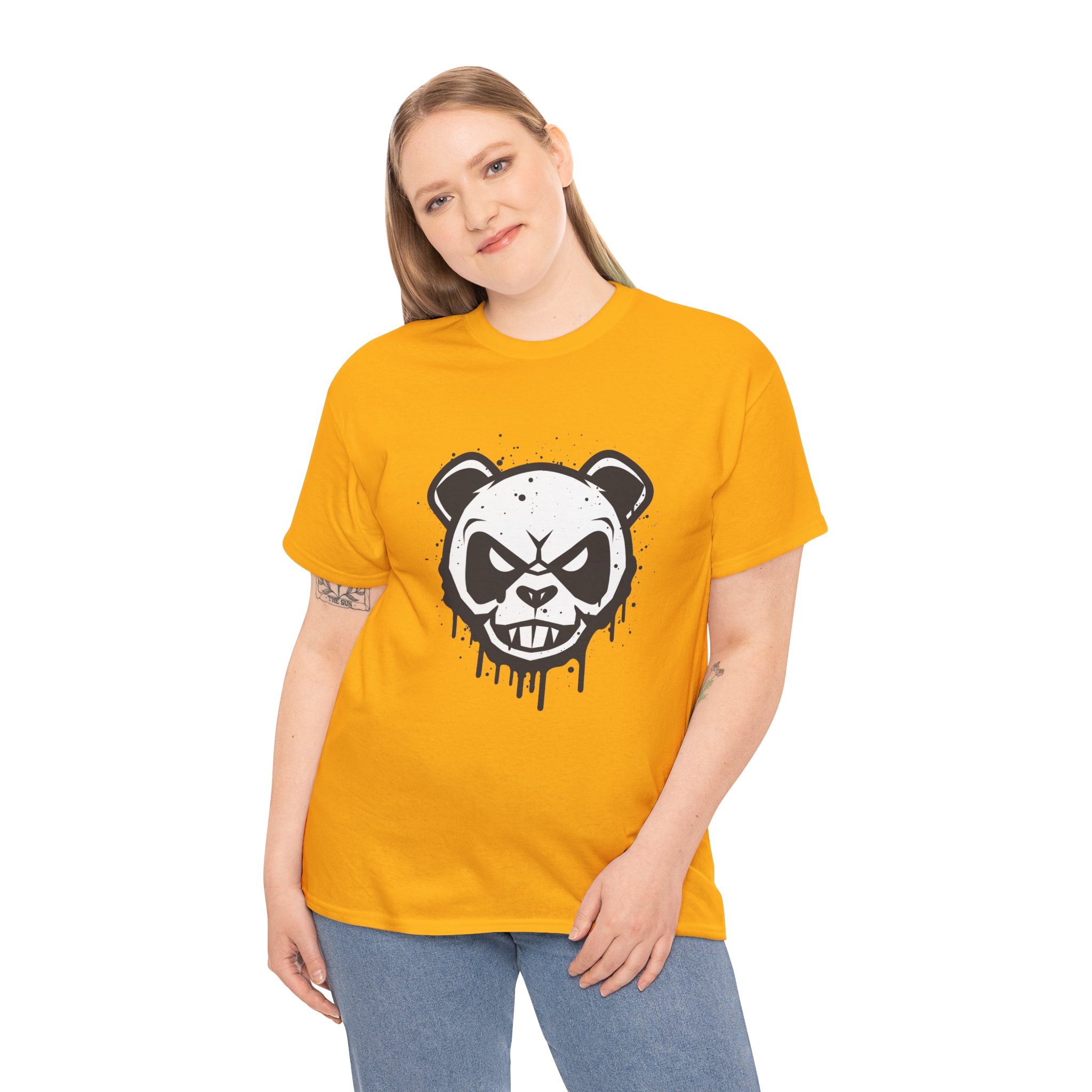 Angry Panda Unisex Heavy Cotton Tee - Image 20
