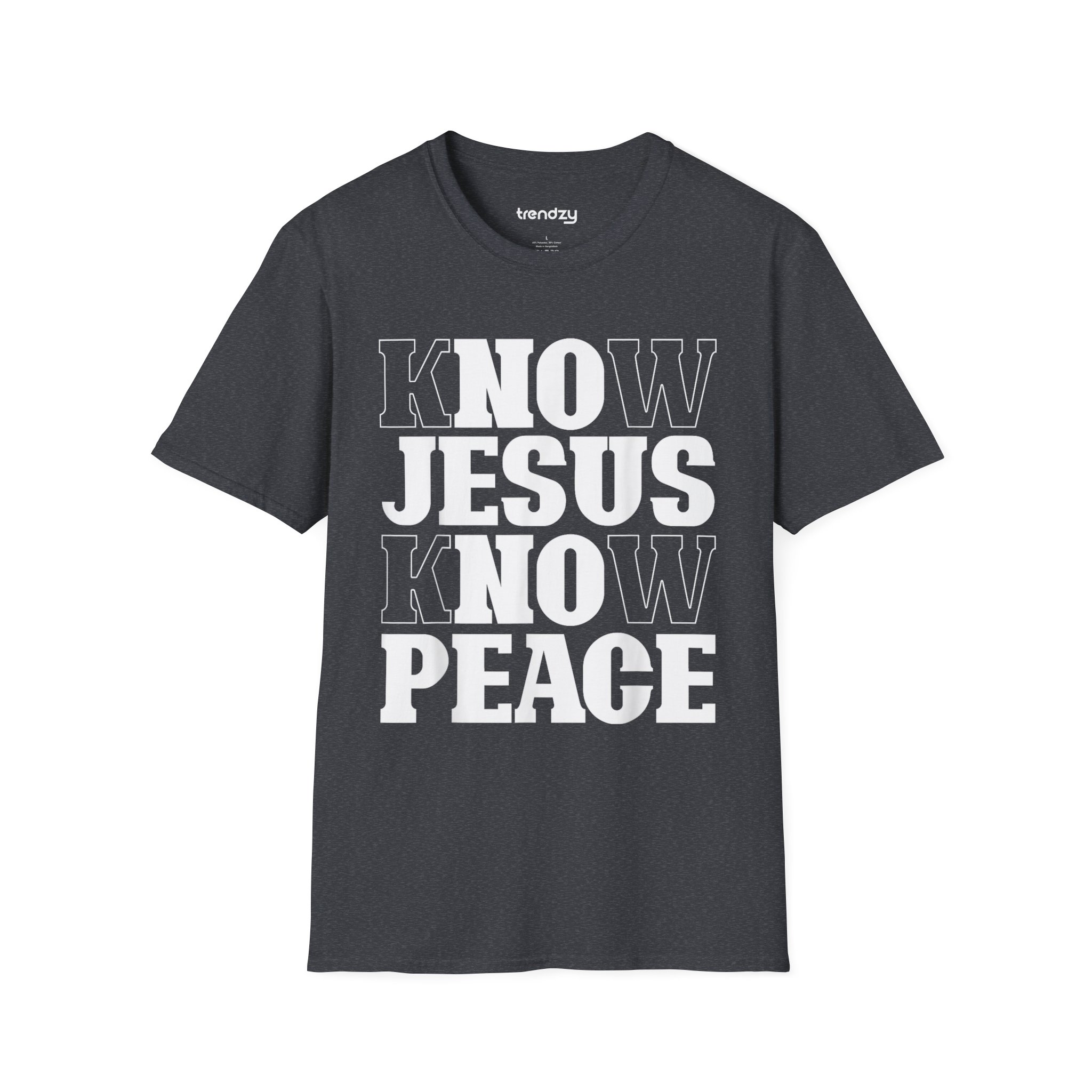 Unisex Softstyle T-Shirt with 'Know Jesus Know Peace' Design Inspirational Faith Tee - Image 17