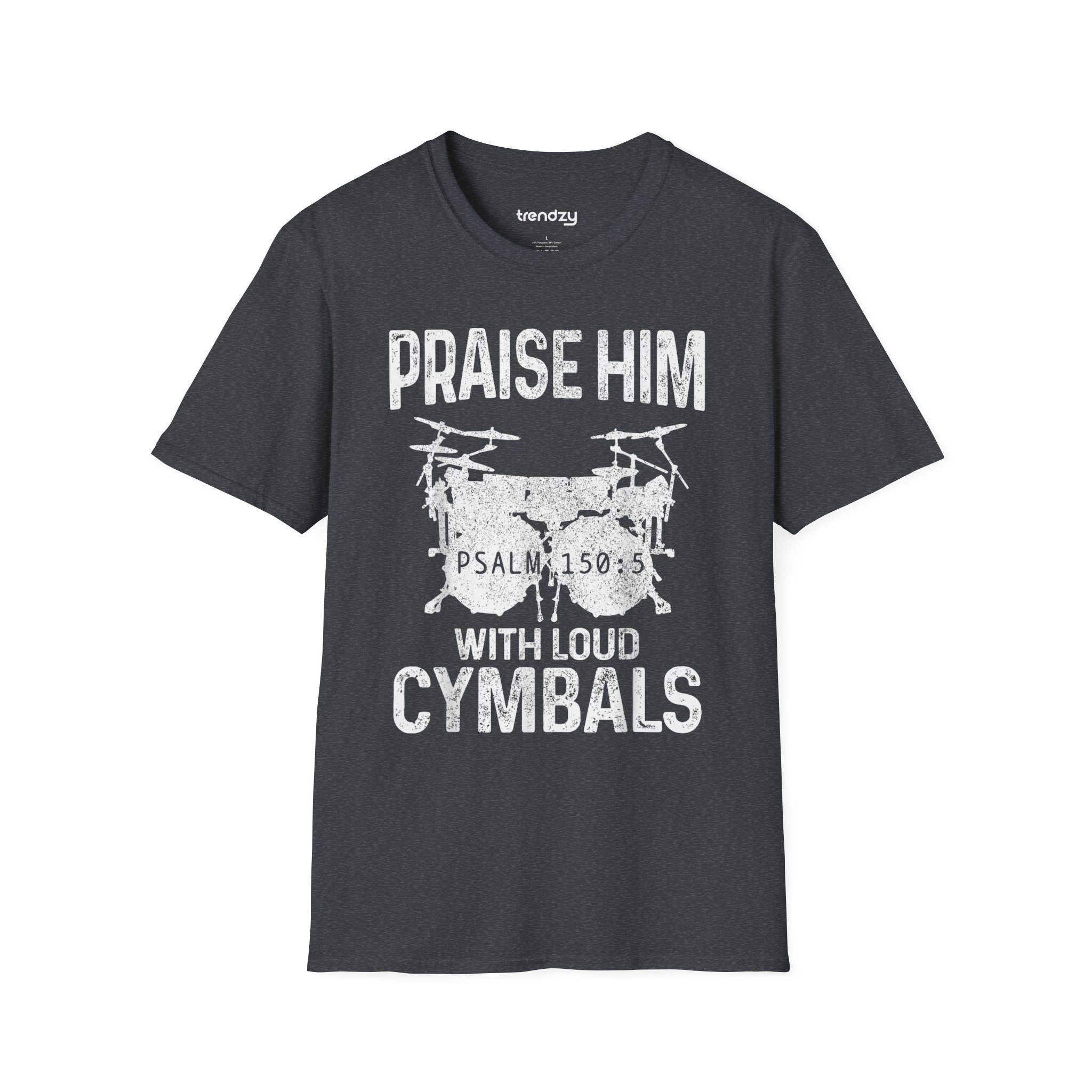 Praise Him Drummer T-Shirt, Unisex Music Shirt, Christian Apparel, Gift for Musicians, Drum Lover Tee, Bible Verse Shirt