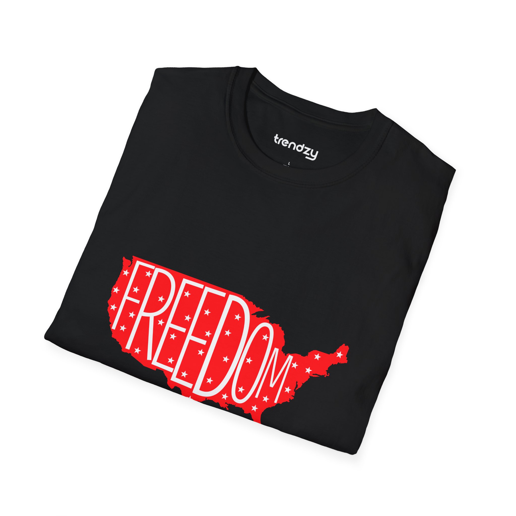 Freedom USA Unisex Softstyle T-Shirt - Casual Tee for Independence Day, Patriotic Gift, Relaxed Fit, Stylish Everyday Wear - Image 12