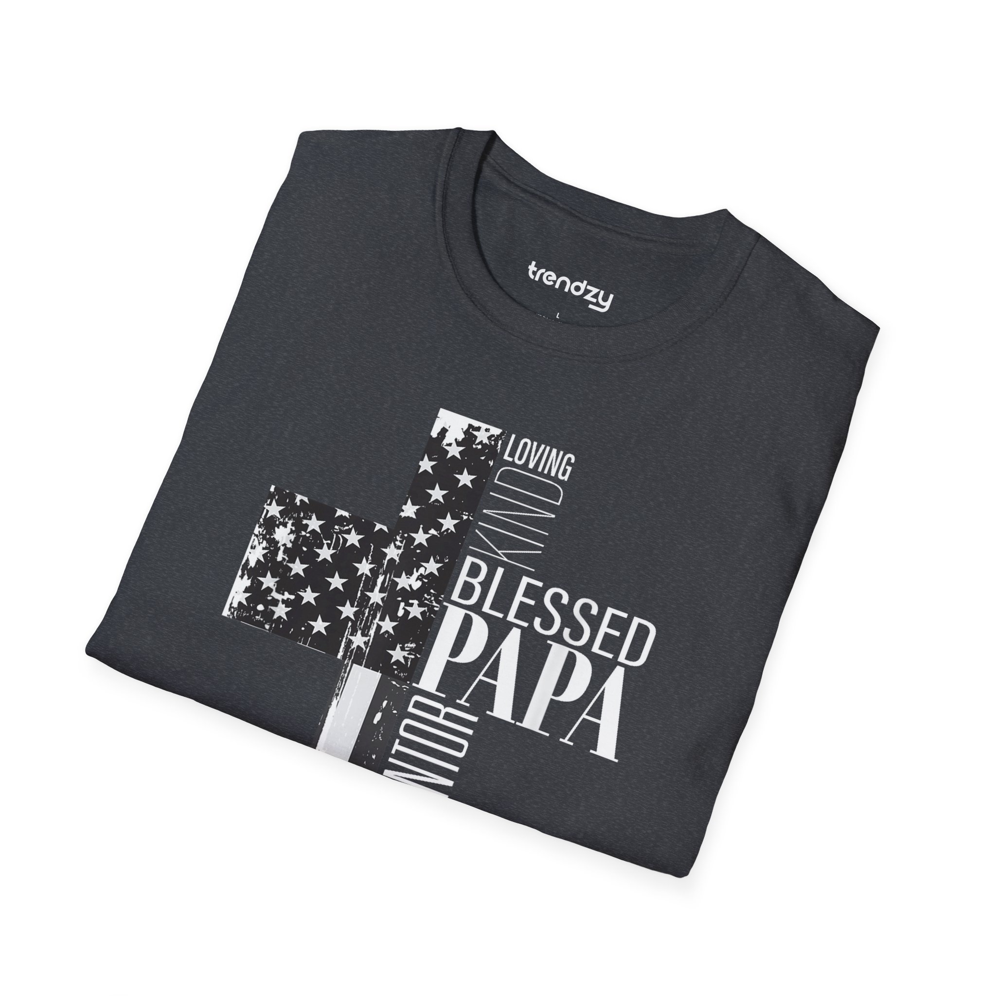 Blessed Papa Unisex T-Shirt, Patriotic Gift for Dads, Christian Apparel, Father's Day, Family Reunion, Softstyle Tee - Image 4