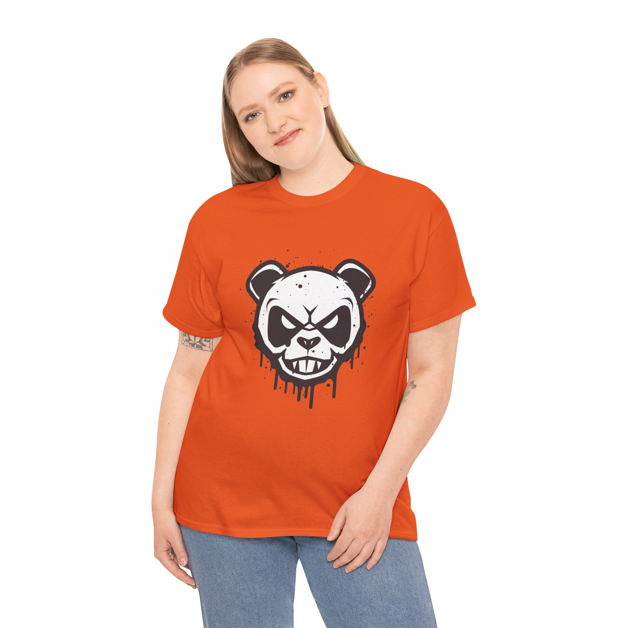 Angry Panda Unisex Heavy Cotton Tee - Image 24