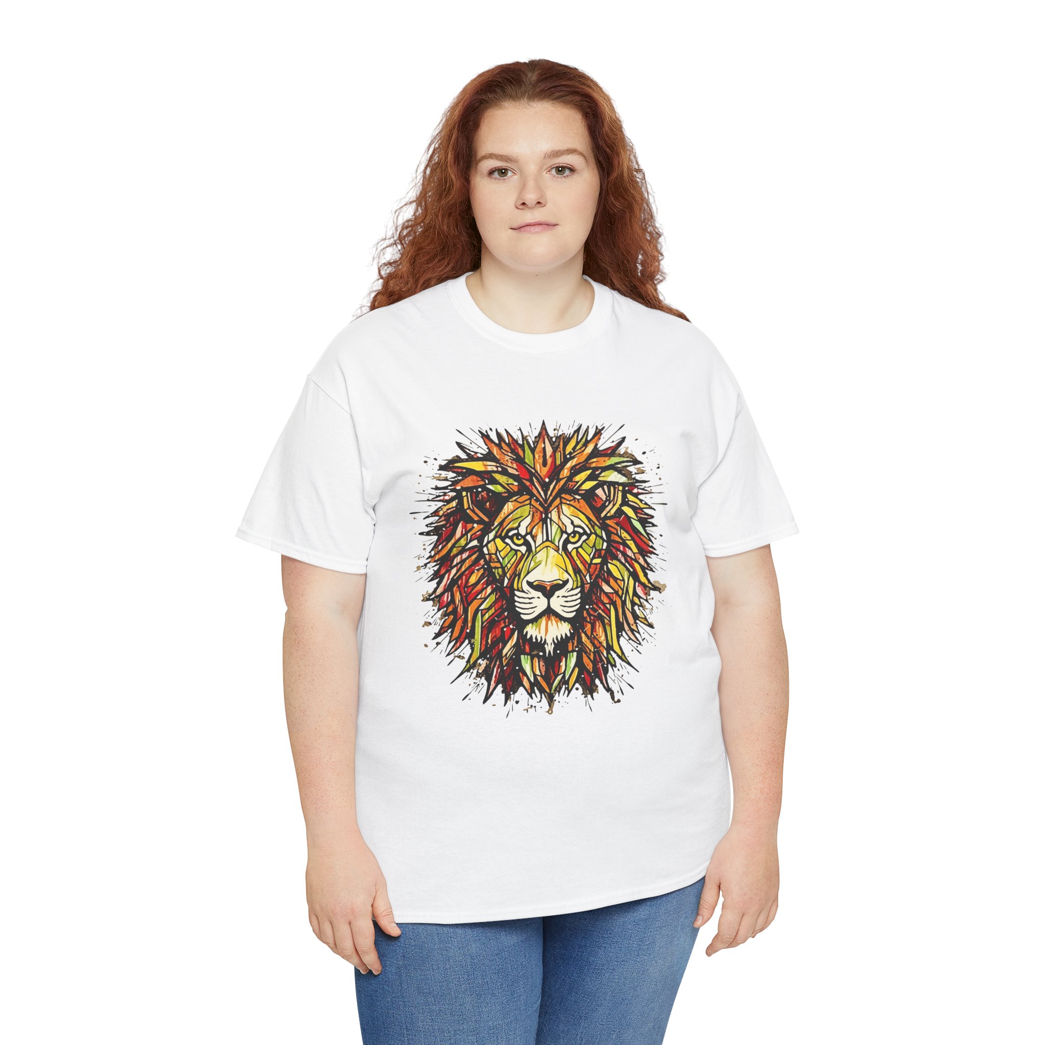 Lion Unisex Heavy Cotton Tee - Image 5